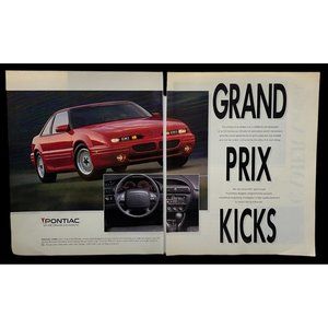 Pontiac Grand Prix Print Ad Vintage 1993 Sports Coupe Car Auto 90s